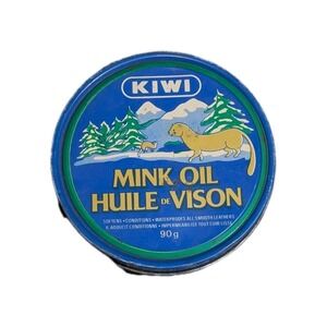 KIWI MINK OIL Paste tin Conditioner & WaterProofer Protect Leather Boot Shoes